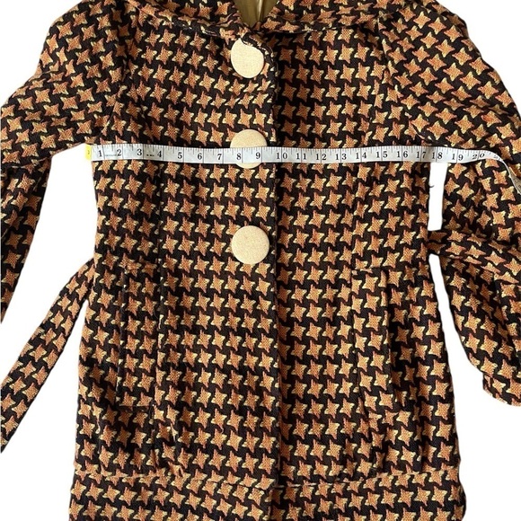 Aziz Women Size Small Knit Tie Belt Pea Coat Winter Heavy Stylish - Picture 4 of 11